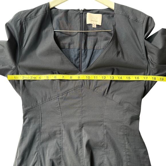 CINQ A SEPT Sawyer Navy V-Neck Pleated Minidress - Picture 11 of 13